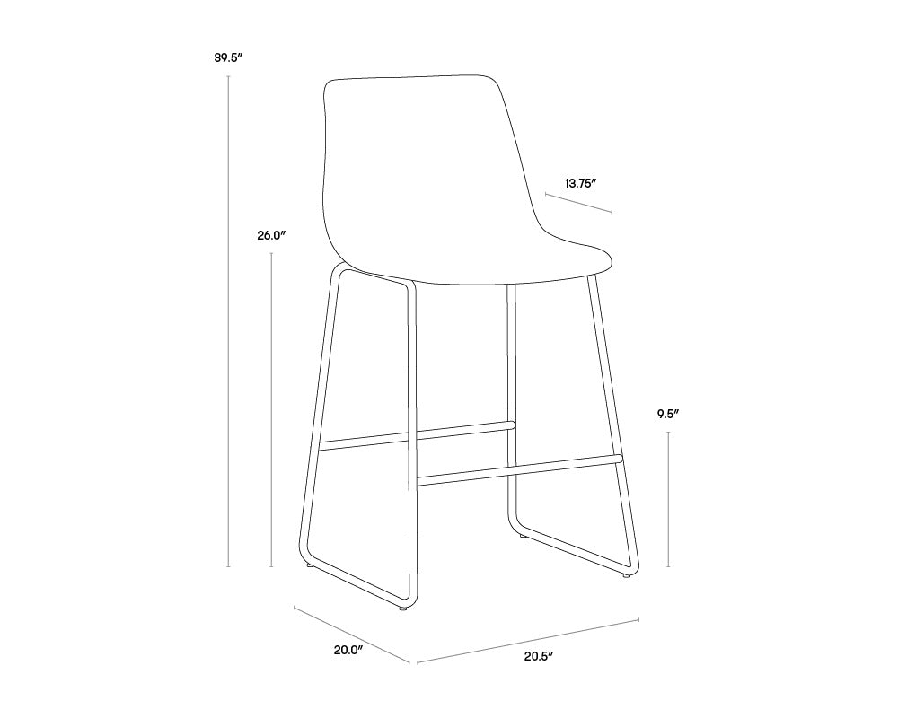 Cal Counter Stool - Antique Brown | Sunpan Furniture - 104036