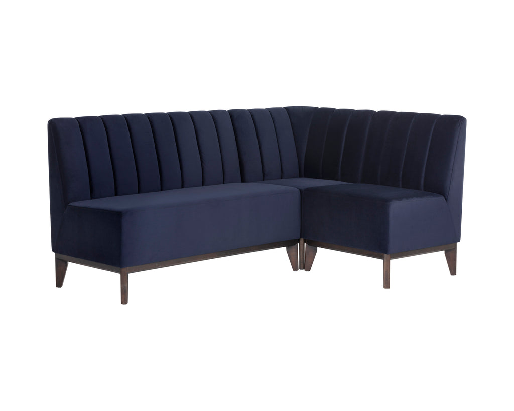 Kosovo Banquette - Brown - Abbington Navy | Sunpan Furniture - 111496