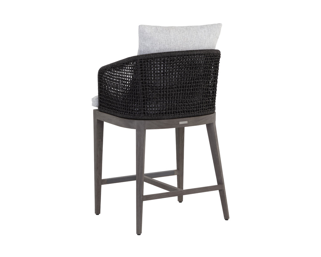 Capri Counter Stool - Smoke Grey - Copacabana Marble | Sunpan Furniture - 109527