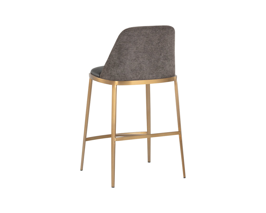 Dover Counter Stool - Bravo Portabella / Sparrow Grey | Sunpan Furniture - 107816