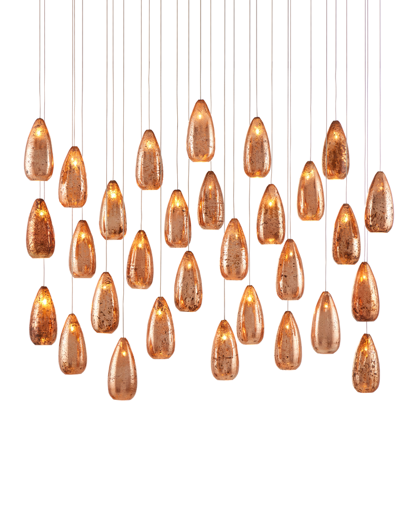 Currey & Co Rame 30-Light Linear Multi-Drop Pendant | 9000-0907