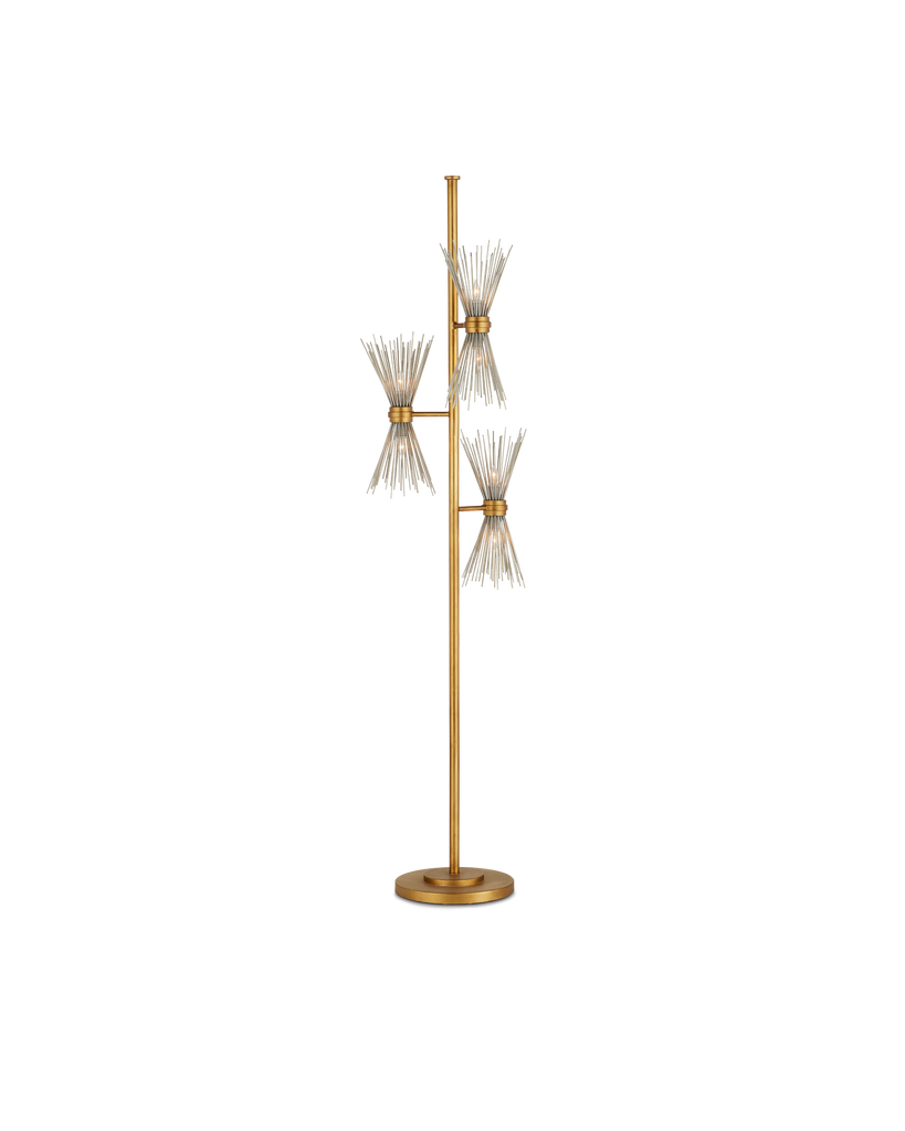 Currey & Co Novatude Gold Floor Lamp | 8000-0046