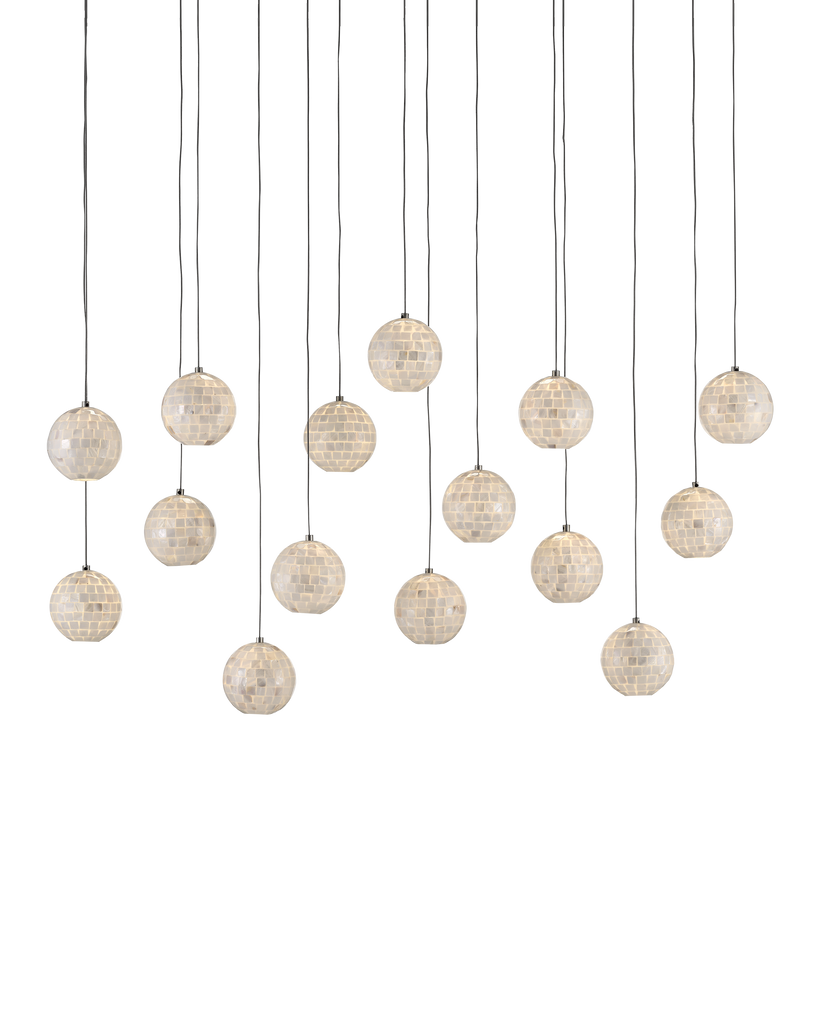 Currey & Co Finhorn 15-Light Linear Multi-Drop Pendant | 9000-0720