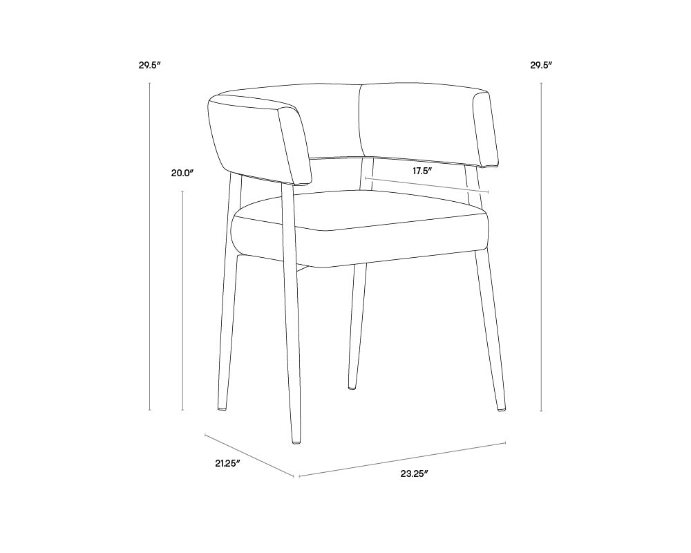 Maestro Dining Armchair - Abbington Navy | Sunpan Furniture - 106493