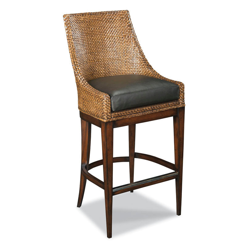 Woven Leather Bar Stool | Woodbridge Furniture - 7174-03