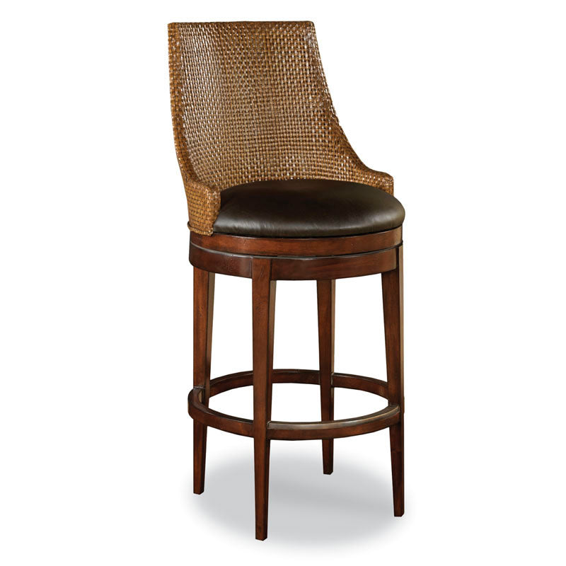 Woven Leather Bar Stool | Woodbridge Furniture - 7185-03