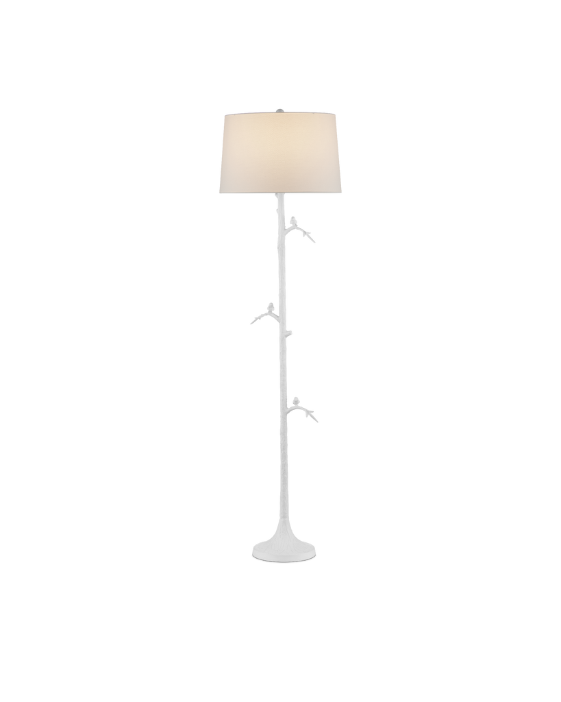 Currey & Co Piaf White Floor Lamp | 8000-0158