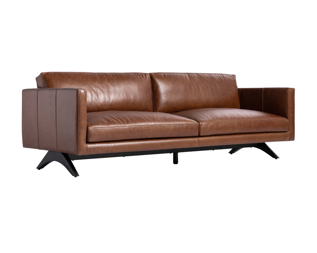 Rogers Sofa - Shalimar Tobacco Leather | Sunpan Furniture - 110582