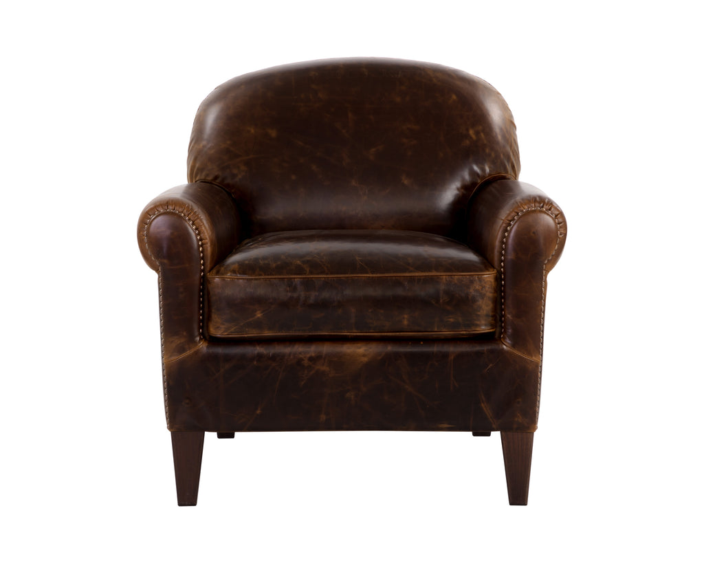 Bastoni Lounge Chair - Chocolate Leather | Sunpan Furniture - 109010