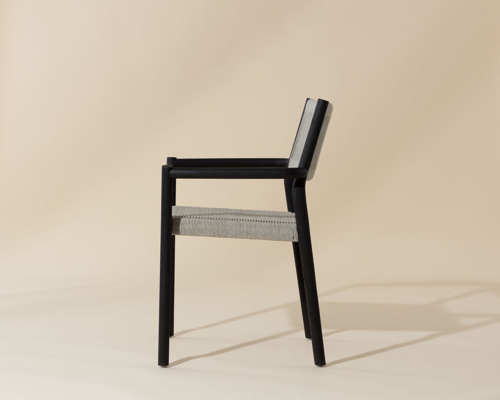 Kavala Stackable Dining Armchair - Charcoal | Sunpan Furniture - 111559