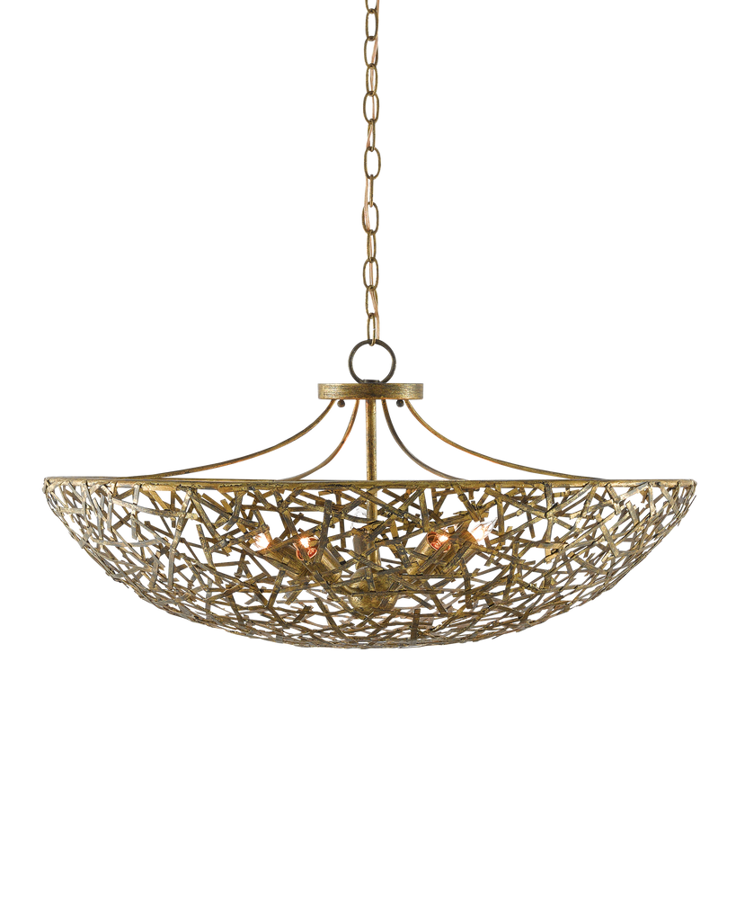 Currey & Co Confetti Bowl Gold Chandelier | 9000-0430