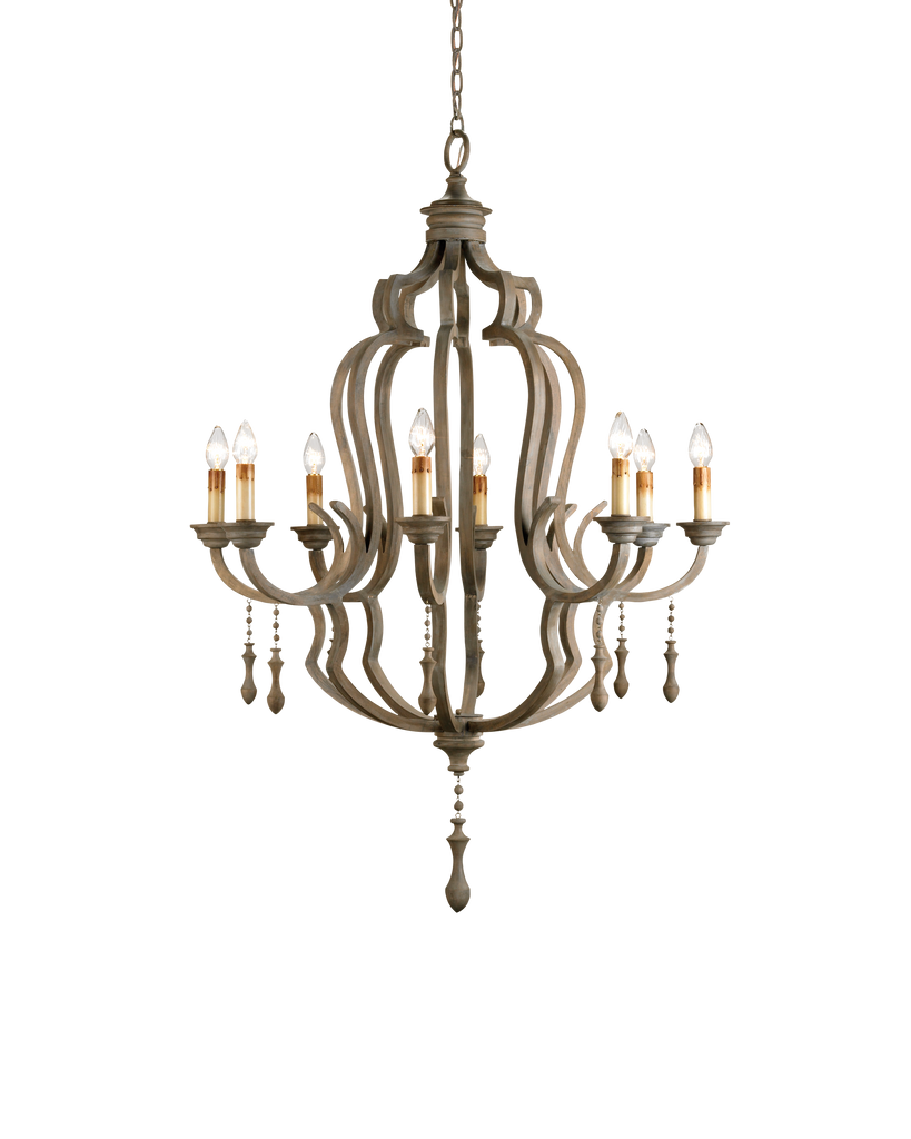 Currey & Co Waterloo Gray Chandelier | 9010