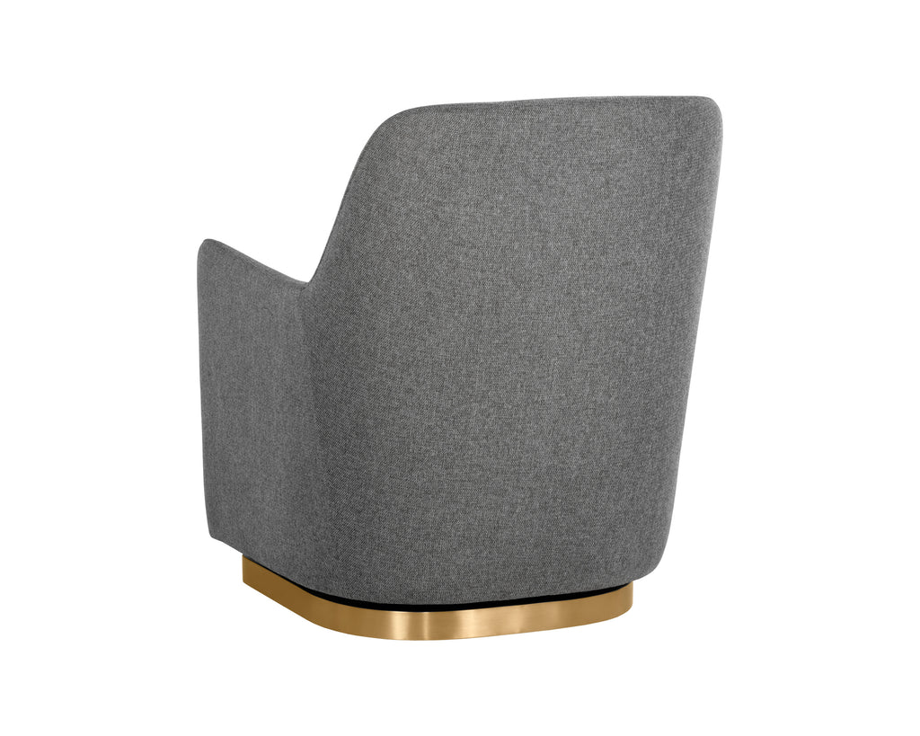 Marcela Swivel Lounge Chair - Belfast Koala Grey | Sunpan Furniture - 108046