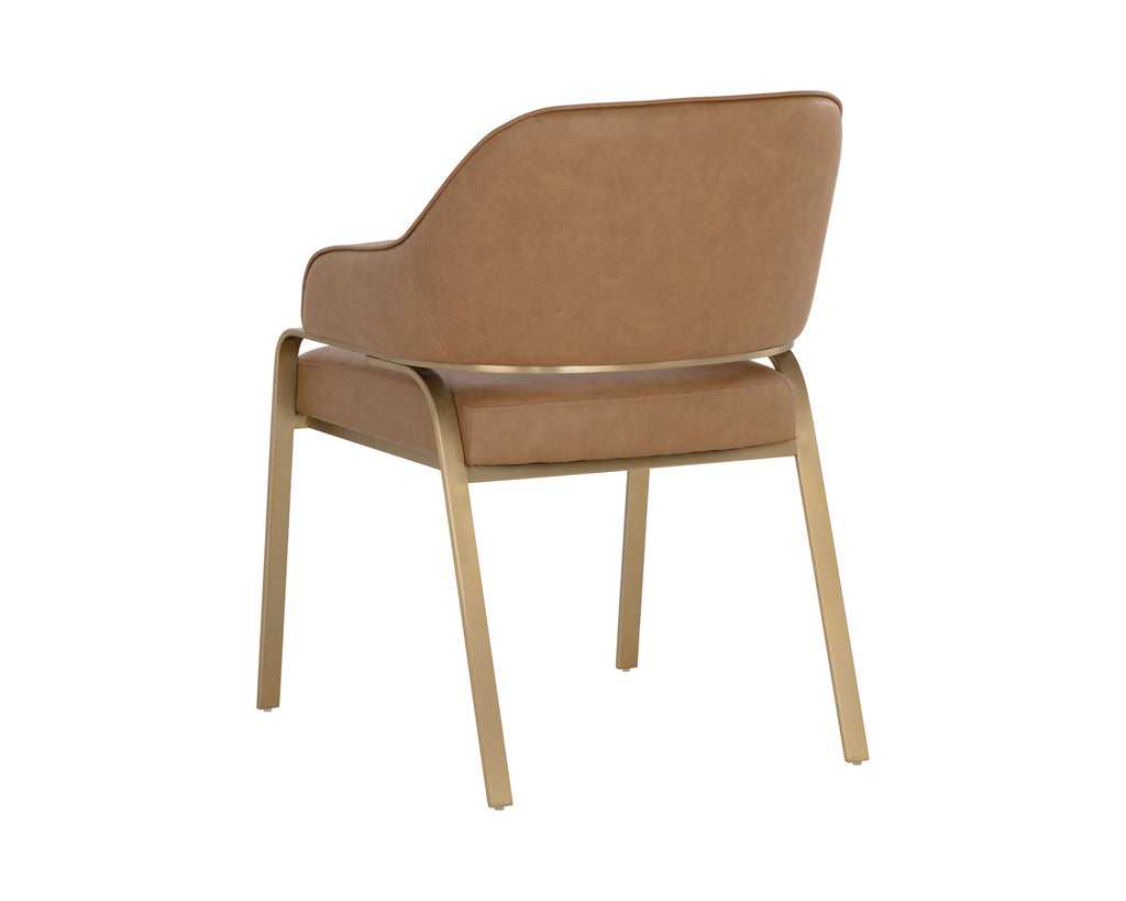 Malachi Dining Armchair - Milliken Cognac | Sunpan Furniture - 111202