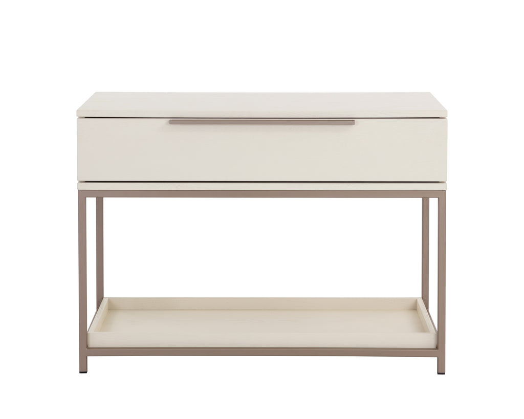 Rebel Nightstand - Large - Champagne Gold - Cream | Sunpan Furniture - 109074