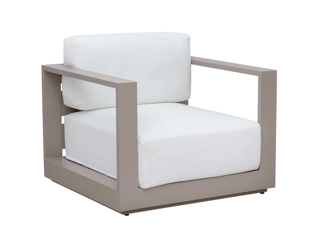 Tavira Armchair - Greige - Stinson White | Sunpan Furniture - 110478