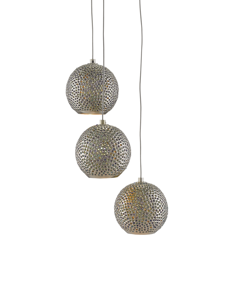 Currey & Co Giro 3-Light Round Multi-Drop Pendant | 9000-0682