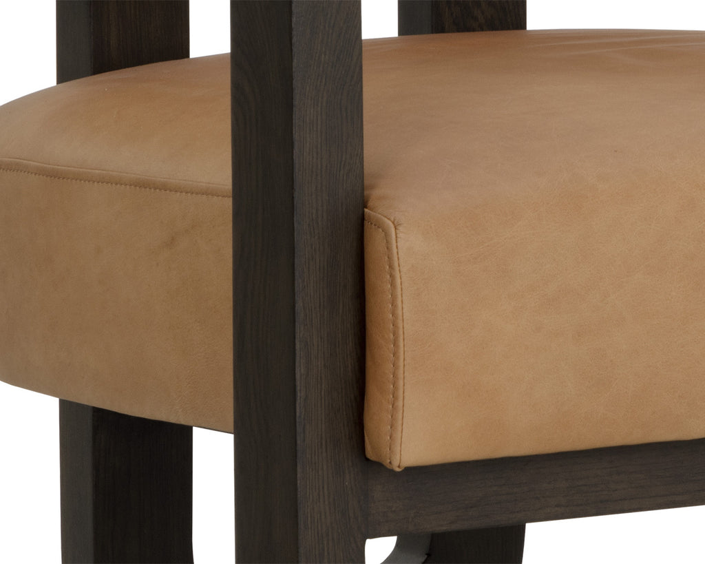 Madrone Lounge Chair - Brown - Ludlow Sesame Leather | Sunpan Furniture - 111585