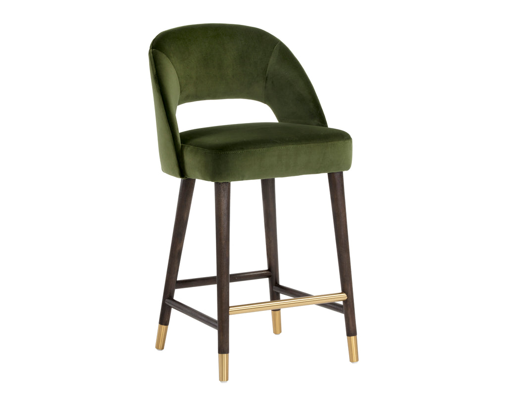 Monae Counter Stool - Moss Green | Sunpan Furniture - 105617