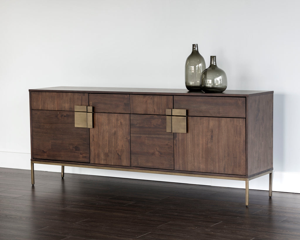 Jade Sideboard - Antique Brass - Dark Mango | Sunpan Furniture - 102927