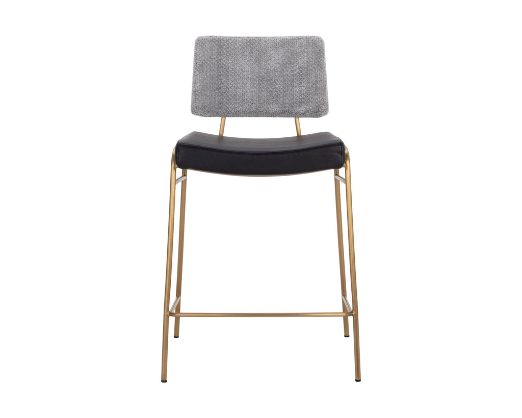 Brinley Counter Stool - Gold - Nightfall Black / Chacha Grey | Sunpan Furniture - 110471