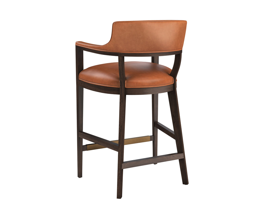 Brylea Barstool - Brown - Shalimar Tobacco Leather | Sunpan Furniture - 110516