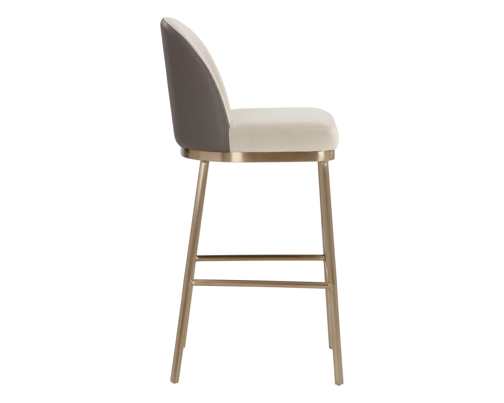 Lavania Barstool - Meg Taupe / Porcini Taupe | Sunpan Furniture - 111644