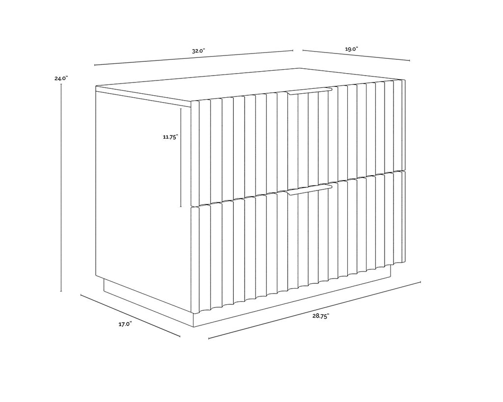 Carlin Nightstand - Taupe | Sunpan Furniture - 110640