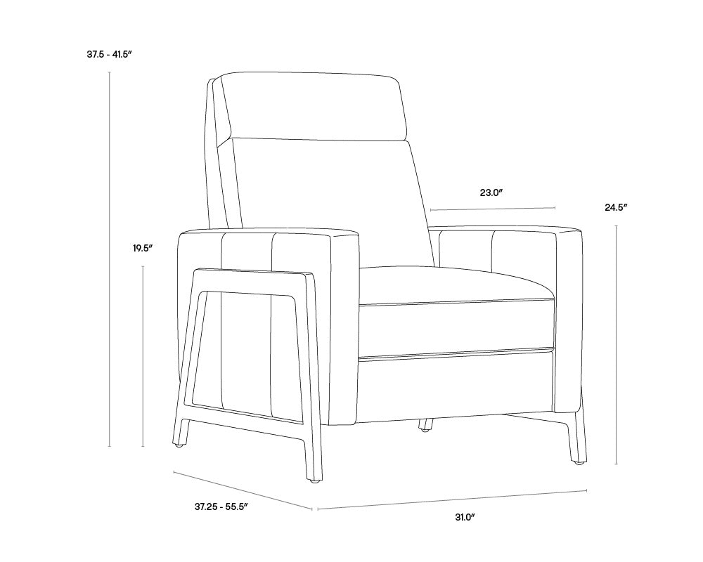 Brandon Recliner - Shalimar Tobacco Leather | Sunpan Furniture - 110511