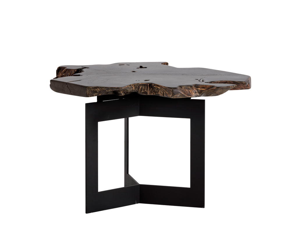 Wyatt Side Table - Black / Dark Brown | Sunpan Furniture - 102223