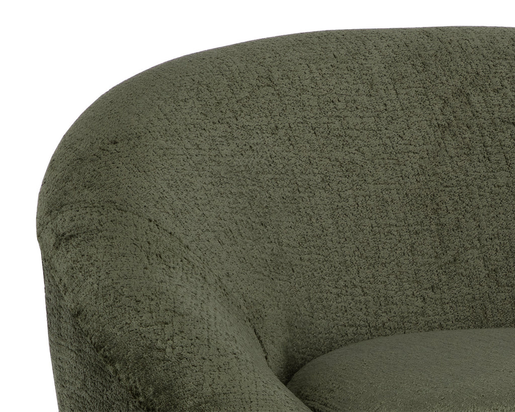 Bliss Swivel Lounge Chair - Bergen Olive | Sunpan Furniture - 111410