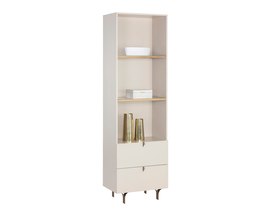 Celine Bookcase - Cream | Sunpan Furniture - 107848