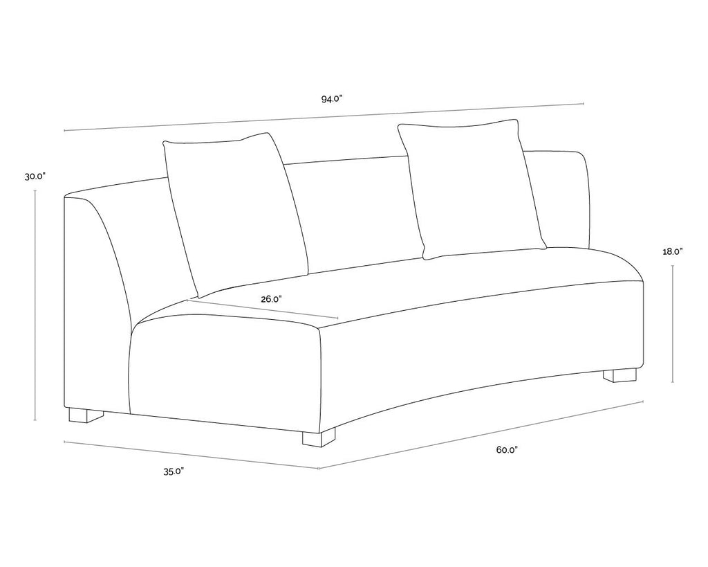 Sarasota Modular Sofa - Rhapsody Greige | Sunpan Furniture - 109736