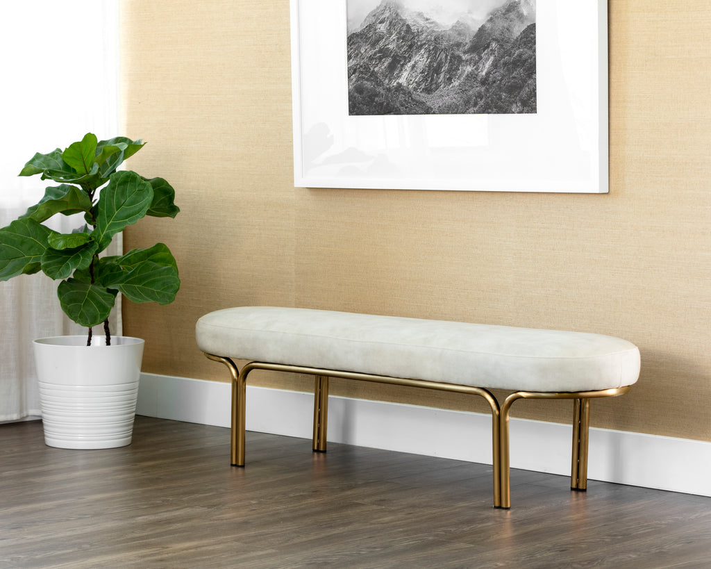 Gwen Bench - Nono Cream | Sunpan Furniture - 107584