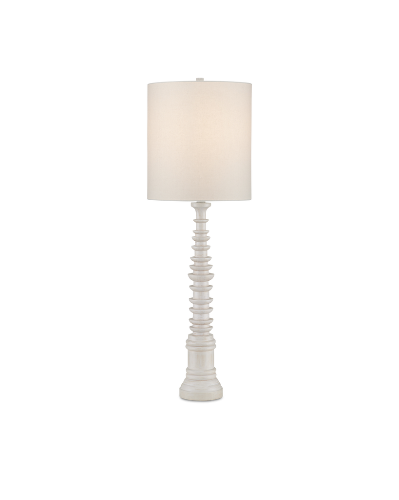 Currey & Co Malayan White Table Lamp | 6000-0896