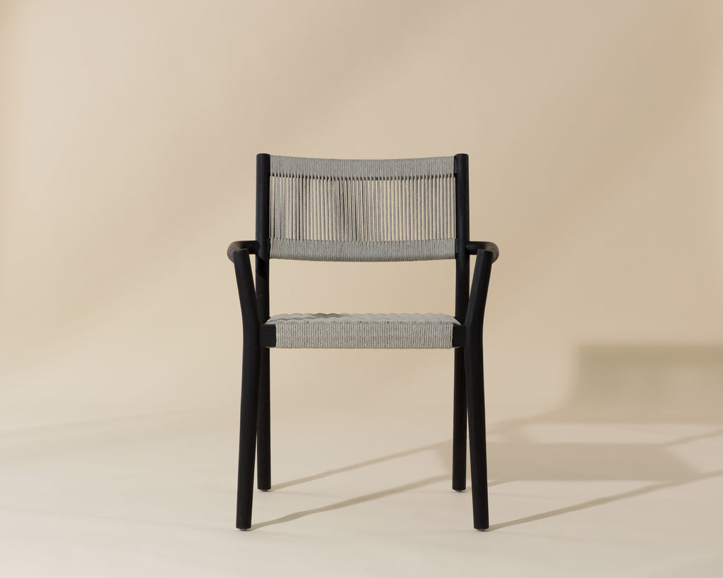 Kavala Stackable Dining Armchair - Charcoal | Sunpan Furniture - 111559