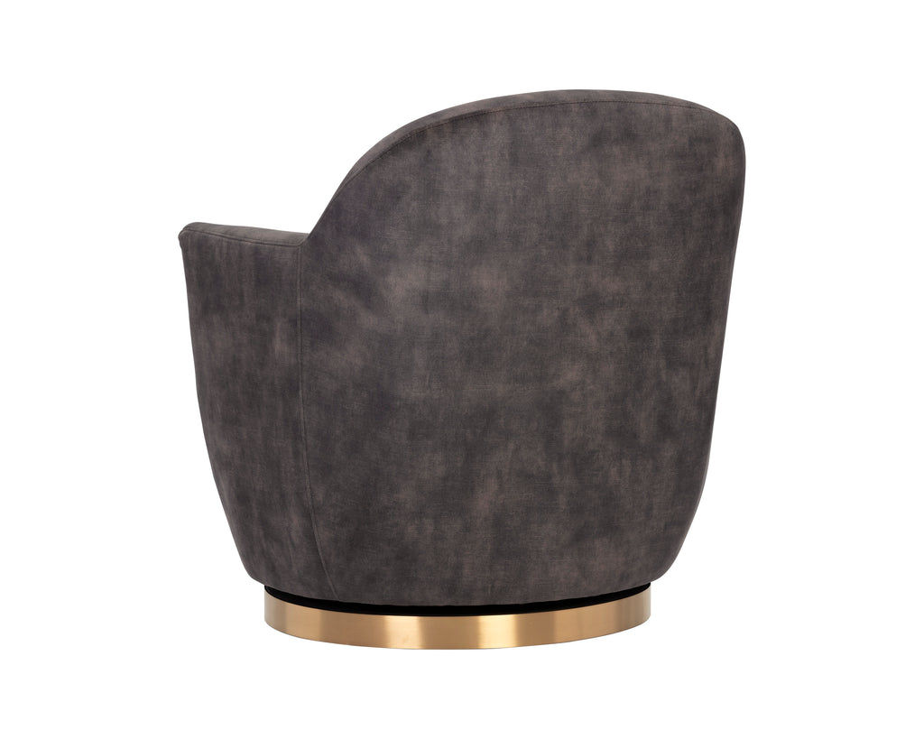 Casey Swivel Lounge Chair - Nono Shitake | Sunpan Furniture - 106401