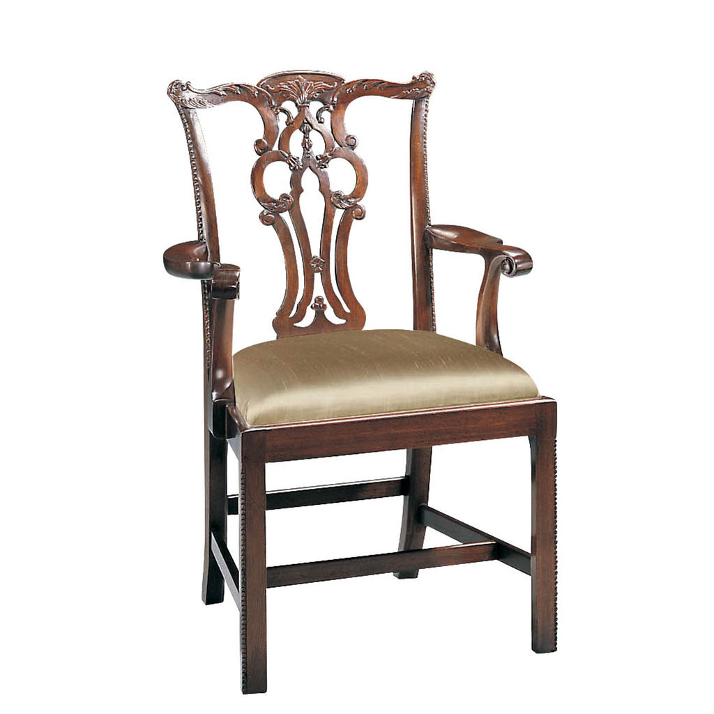 Massachusetts Polished Mah. Arm Chair | Maitland Smith - 8121-41