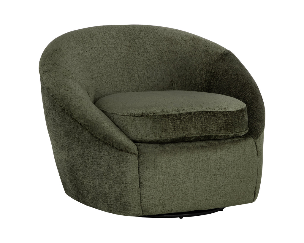 Bliss Swivel Lounge Chair - Bergen Olive | Sunpan Furniture - 111410