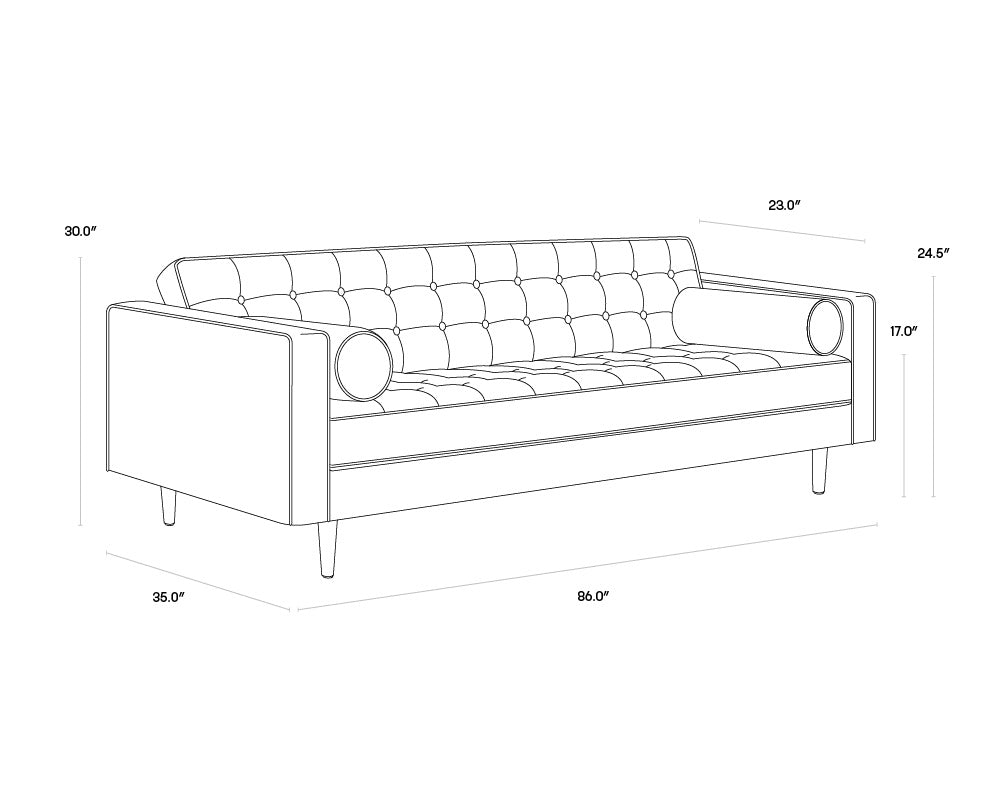 Donnie Sofa - Tobacco Tan | Sunpan Furniture - 102507