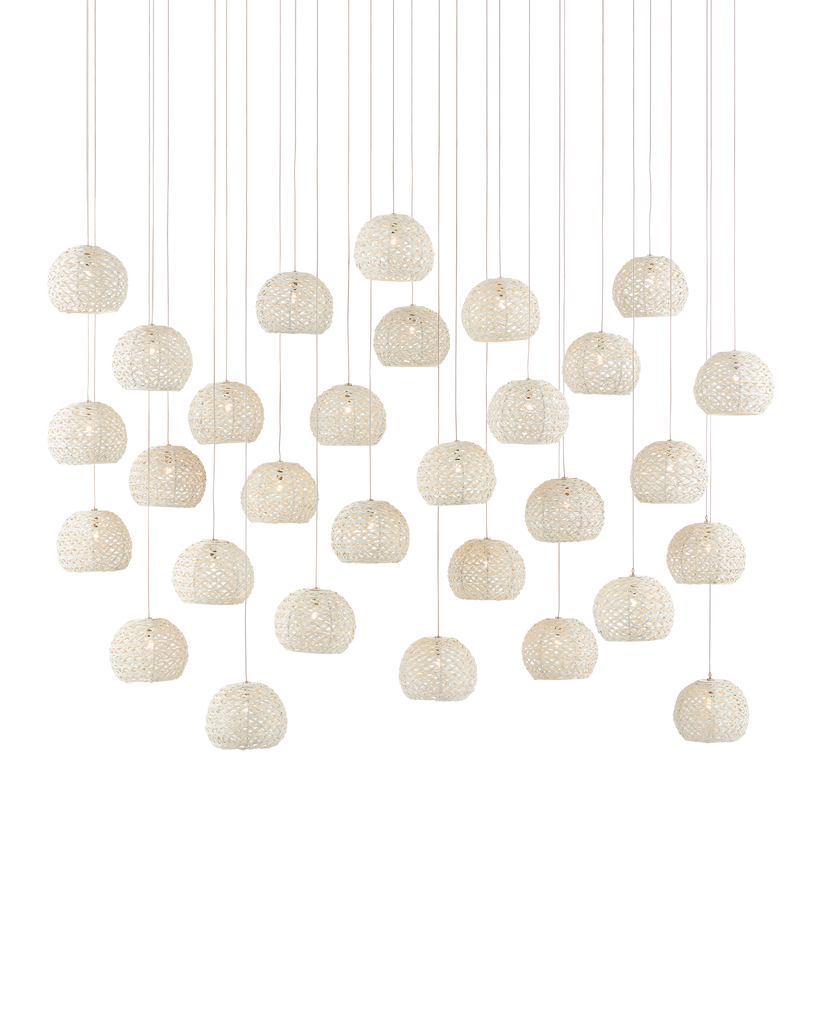 Currey & Co Piero White 30-Light Linear Multi-Drop Pendant | 9000-0914