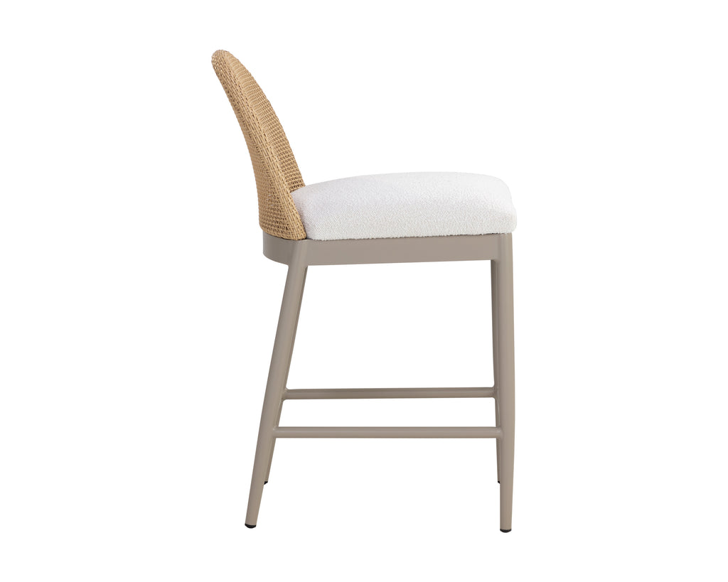 Calandri Counter Stool - Natural - Louis Cream | Sunpan Furniture - 111598