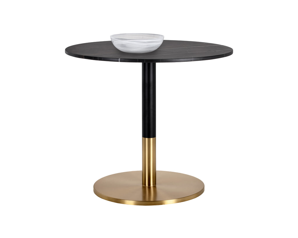 Massie Bistro Table - Black Marble - 35.5" | Sunpan Furniture - 105315