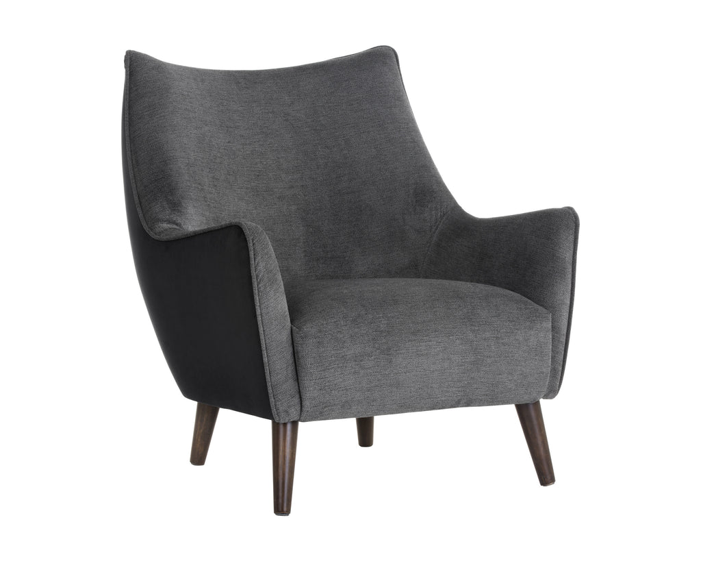 Sorrel Lounge Chair - Polo Club Kohl Grey / Abbington Black | Sunpan Furniture - 105464