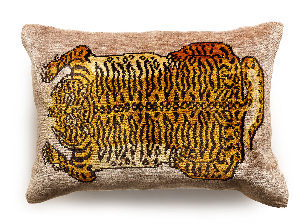 Cali's Cat Taupe Pillow | Maitland Smith - 8394-15