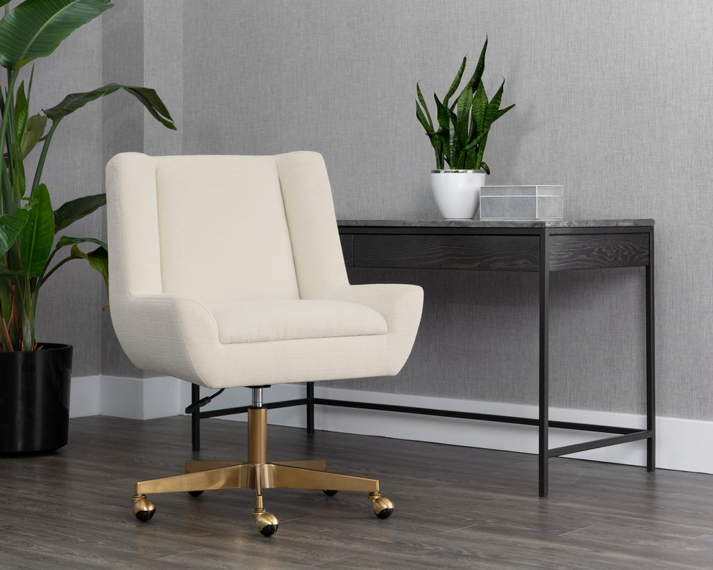 Mirian Office Chair - Zenith Alabaster | Sunpan Furniture - 107855