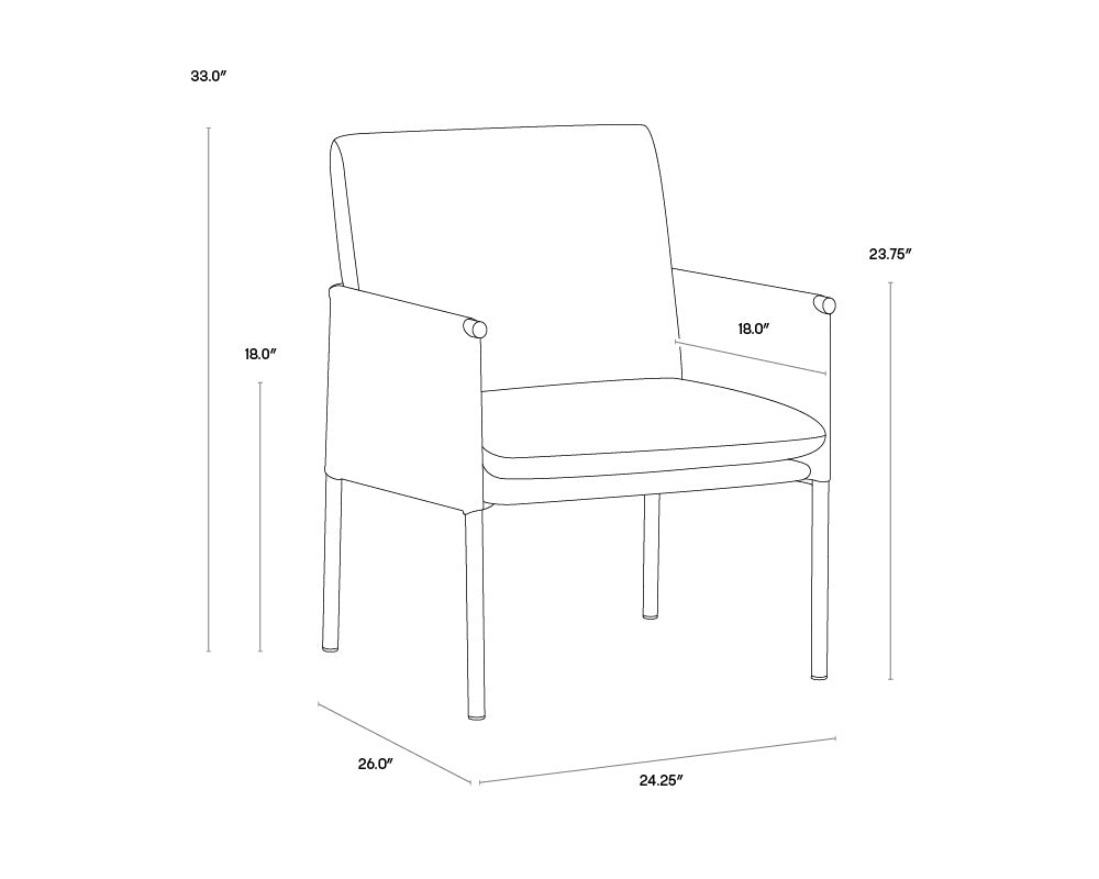 Bellevue Lounge Chair - Belfast Heather Grey / Bravo Ash | Sunpan Furniture - 106183