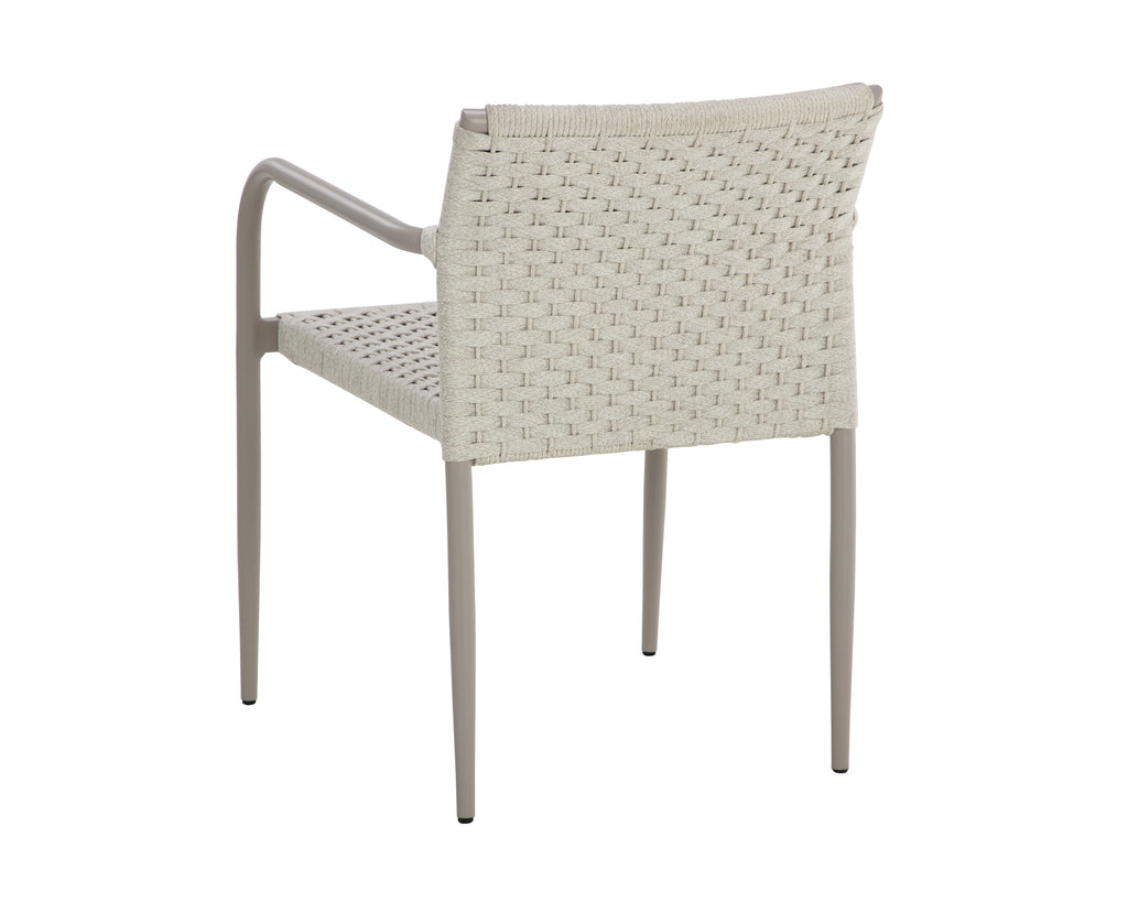 Casella Stackable Dining Armchair - Cream | Sunpan Furniture - 110979