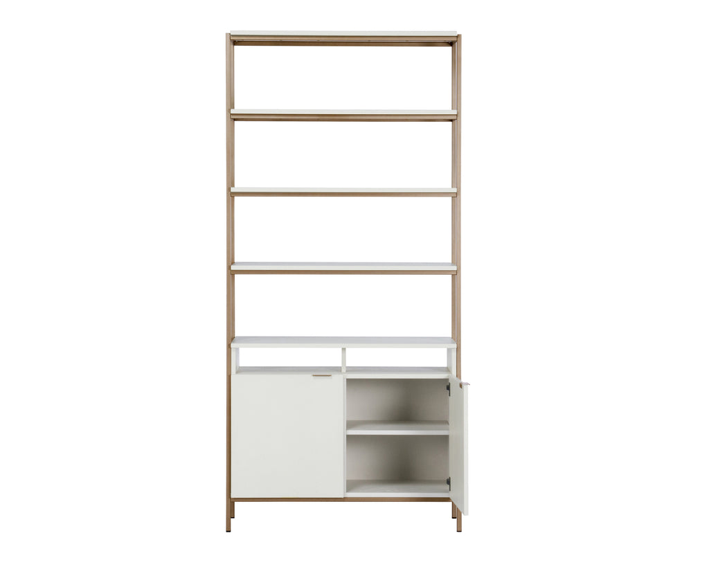 Ambrose Modular Bookcase - Large - Champagne Gold - Cream | Sunpan Furniture - 107644