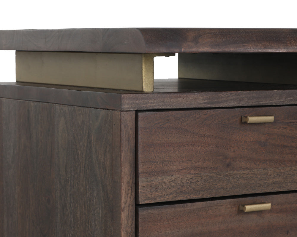 Lewis Desk - Dark Brown | Sunpan Furniture - 107009